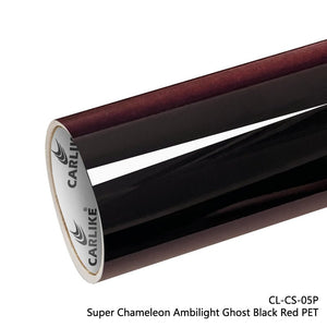 CARLIKE CL-CS-05P Super Chameleon Ambilight Ghost Black Red Vinyl (PET Air Release Paper) - CARLIKE WRAP