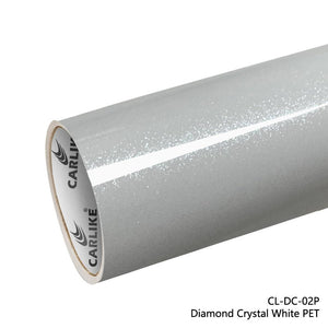 CARLIKE CL-DC-02P Revestimiento de PET de vinilo blanco cristal diamante