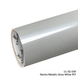 CARLIKE CL-EG-03P Electro Metallic Gloss White Vinyl(PET AIR RELEASE PAPER) - CARLIKE WRAP
