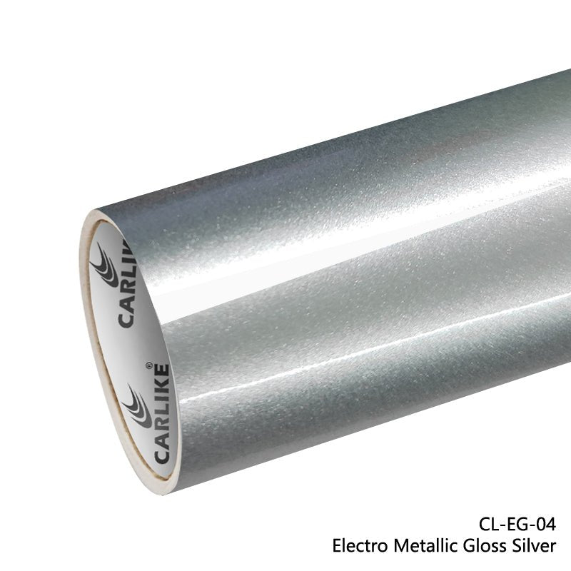 CARLIKE CL-EG-04 Electro Metallic Gloss Silver Vinyl - CARLIKE WRAP