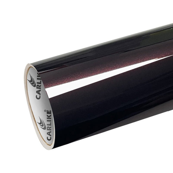 CARLIKE CL-EG-08P Electro Metallic Gloss Black Rose Vinyl (PET Air Release Paper) - CARLIKE WRAP
