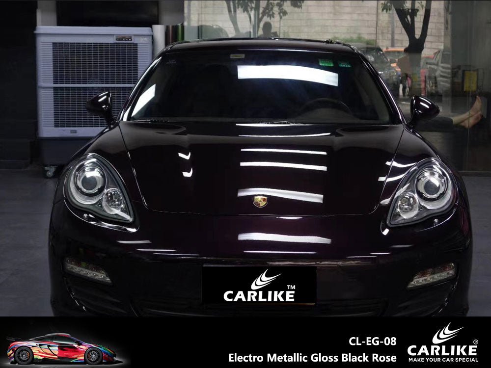 CARLIKE CL-EG-08P Electro Metallic Gloss Black Rose Vinyl PET Liner - CARLIKE WRAP