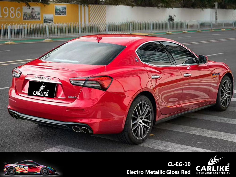 CARLIKE CL-EG-10 Electro Metallic Gloss Red Vinyl - CARLIKE WRAP