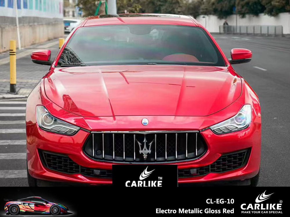 CARLIKE CL-EG-10 Electro Metallic Gloss Red Vinyl - CARLIKE WRAP