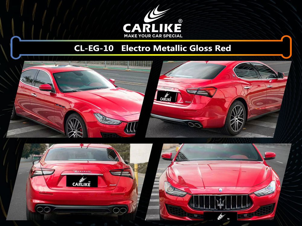 CARLIKE CL-EG-10 Electro Metallic Gloss Red Vinyl - CARLIKE WRAP