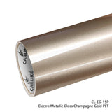 CARLIKE CL-EG-15P Electro Metallic Gloss Champagne Gold Vinyl PET Liner - CARLIKE WRAP