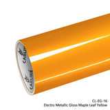 CARLIKE CL-EG-16 Electro Metallic Gloss Maple Leaf Yellow Vinyl - CARLIKE WRAP
