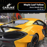 CARLIKE CL-EG-16P Electro Metallic Gloss Maple Leaf Yellow Vinyl PET Liner - CARLIKE WRAP