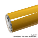 CARLIKE CL-EG-16P Electro Metallic Gloss Maple Leaf Yellow Vinyl PET Liner - CARLIKE WRAP