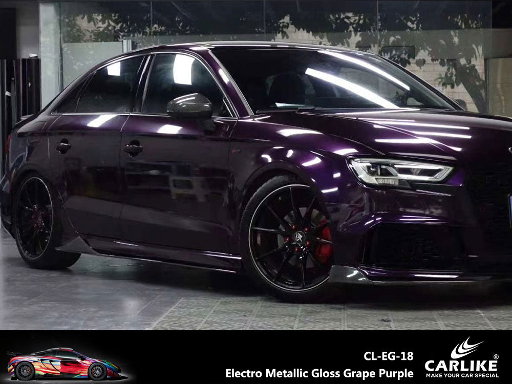 CARLIKE CL-EG-18 Electro Metallic Gloss Grape Purple Vinyl - CARLIKE WRAP