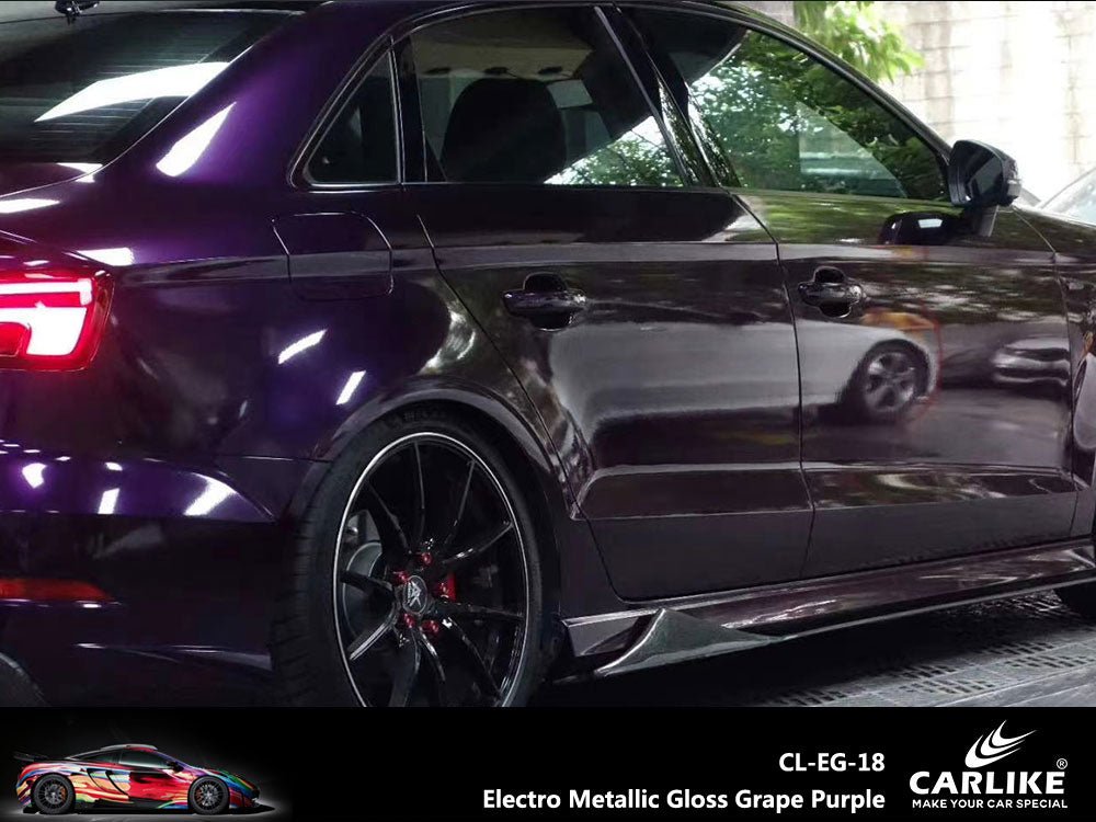 CARLIKE CL-EG-18 Electro Metallic Gloss Grape Purple Vinyl - CARLIKE WRAP