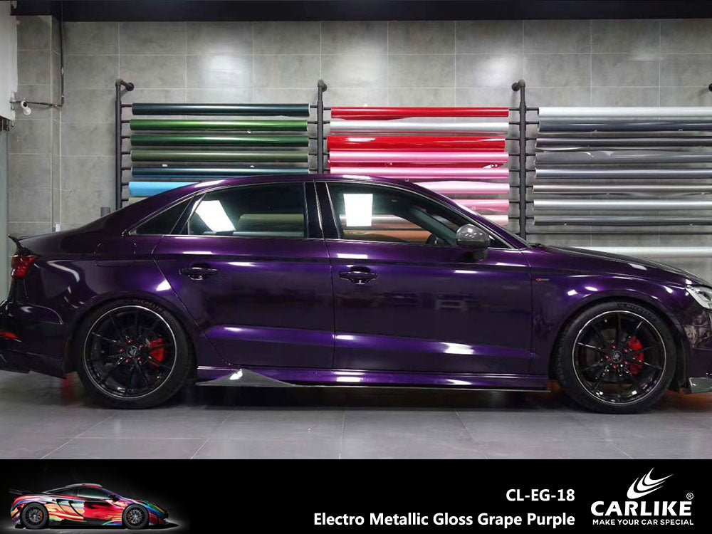 CARLIKE CL-EG-18 Electro Metallic Gloss Grape Purple Vinyl - CARLIKE WRAP