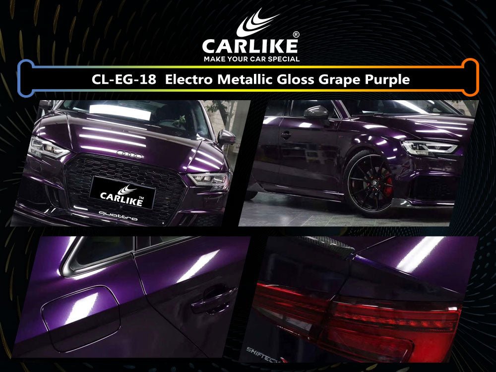 CARLIKE CL-EG-18 Electro Metallic Gloss Grape Purple Vinyl - CARLIKE WRAP