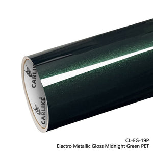 CARLIKE CL-EG-19P Electro Metallic Gloss Midnight Green Vinyl (PET Air Release Paper) - CARLIKE WRAP