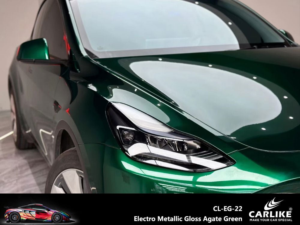 CARLIKE CL-EG-22 Electro Metallic Gloss Agate Green Vinyl - CARLIKE WRAP