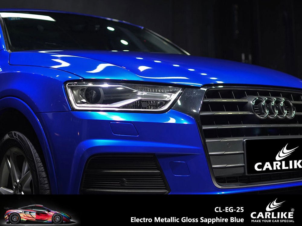 CARLIKE CL-EG-25 Electro Metallic Gloss Sapphire Blue Vinyl - CARLIKE WRAP