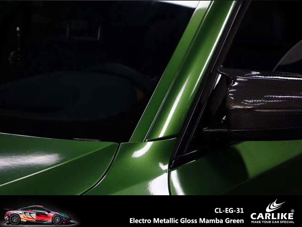 CARLIKE CL-EG-31 Electro Metallic Gloss Mamba Green Vinyl - CARLIKE WRAP