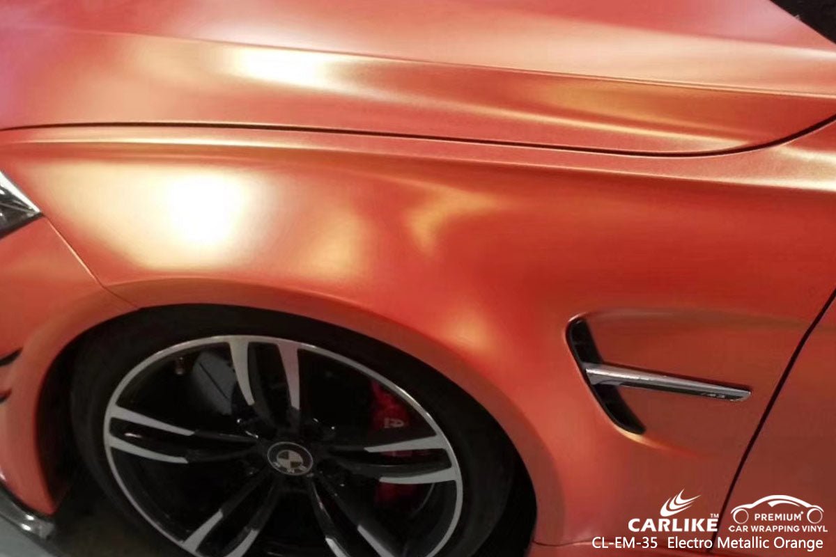 CARLIKE CL-EM-35 Matte Electro Metallic Orange Vinyl - CARLIKE WRAP