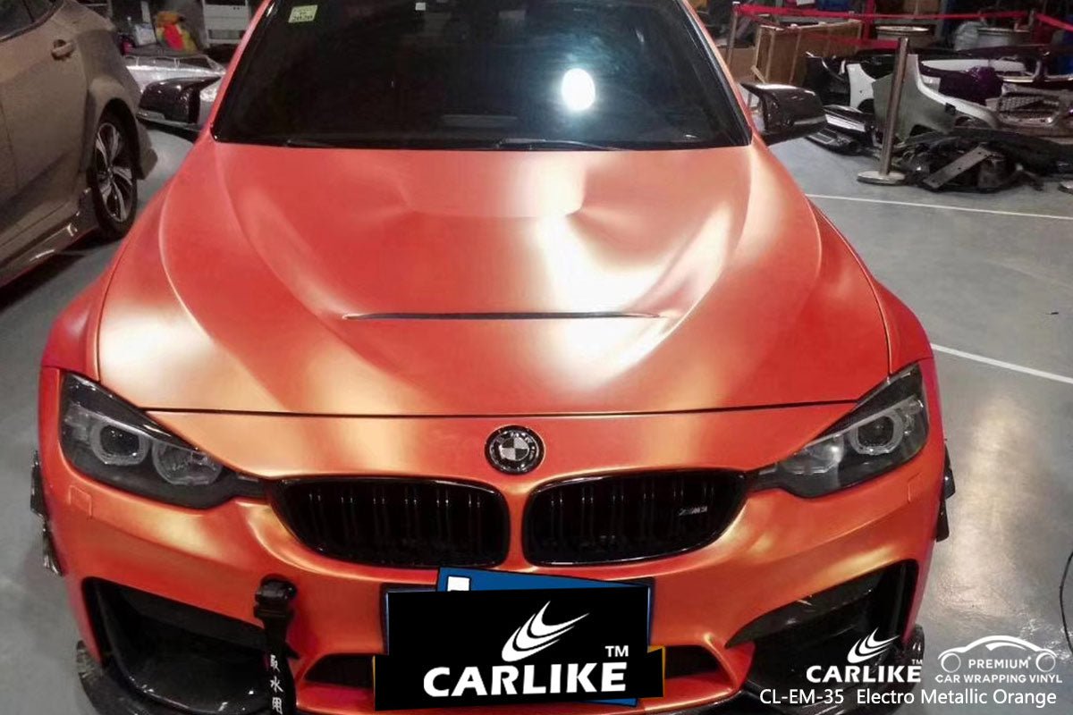 CARLIKE CL-EM-35 Matte Electro Metallic Orange Vinyl - CARLIKE WRAP