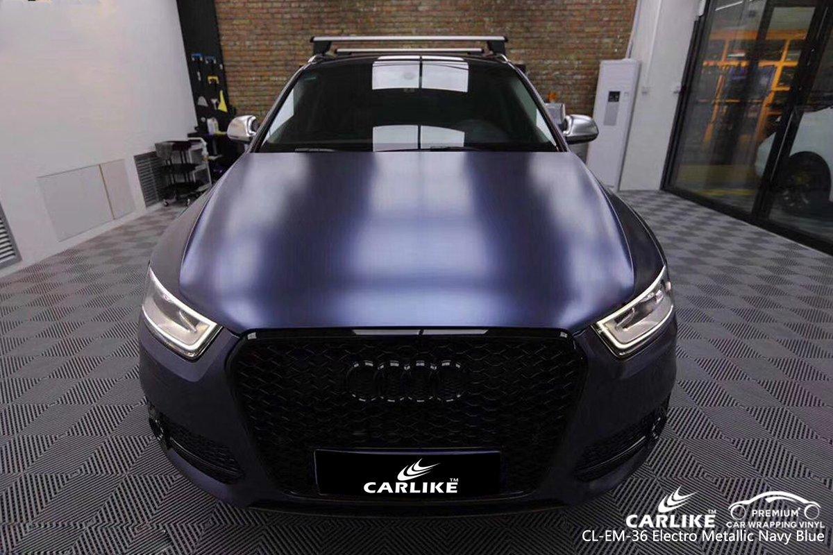 CARLIKE CL-EM-36 Matte Electro Metallic Navy Blue Vinyl - CARLIKE WRAP