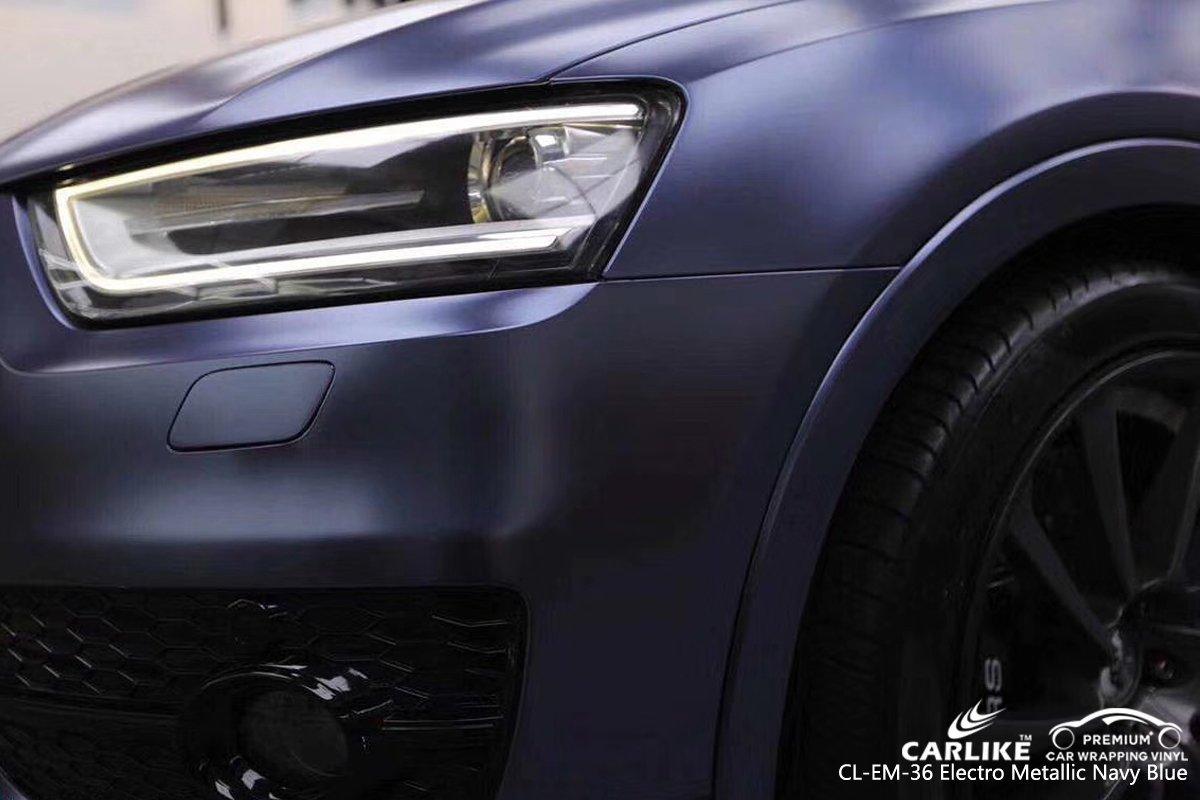 CARLIKE CL-EM-36 Matte Electro Metallic Navy Blue Vinyl - CARLIKE WRAP