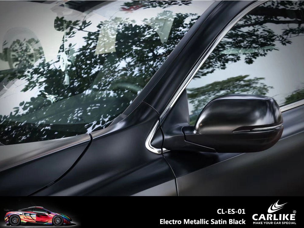 CARLIKE CL-ES-01 Electro Metallic Satin Black Vinyl - CARLIKE WRAP