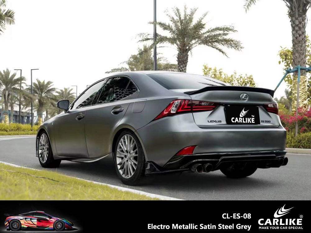CARLIKE CL-ES-08 Electro Metallic Satin Steel Grey Vinyl - CARLIKE WRAP
