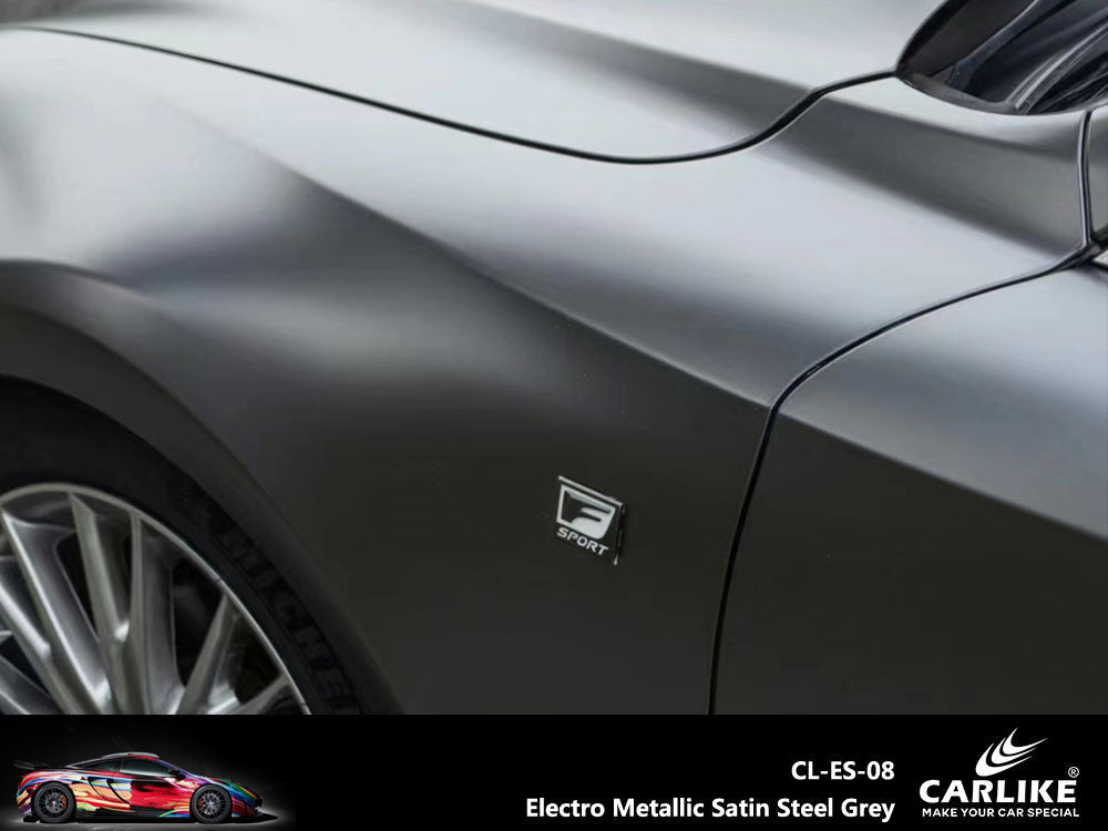 CARLIKE CL-ES-08 Electro Metallic Satin Steel Grey Vinyl - CARLIKE WRAP