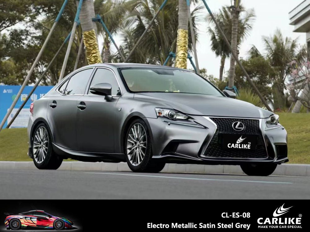 CARLIKE CL-ES-08 Electro Metallic Satin Steel Grey Vinyl - CARLIKE WRAP