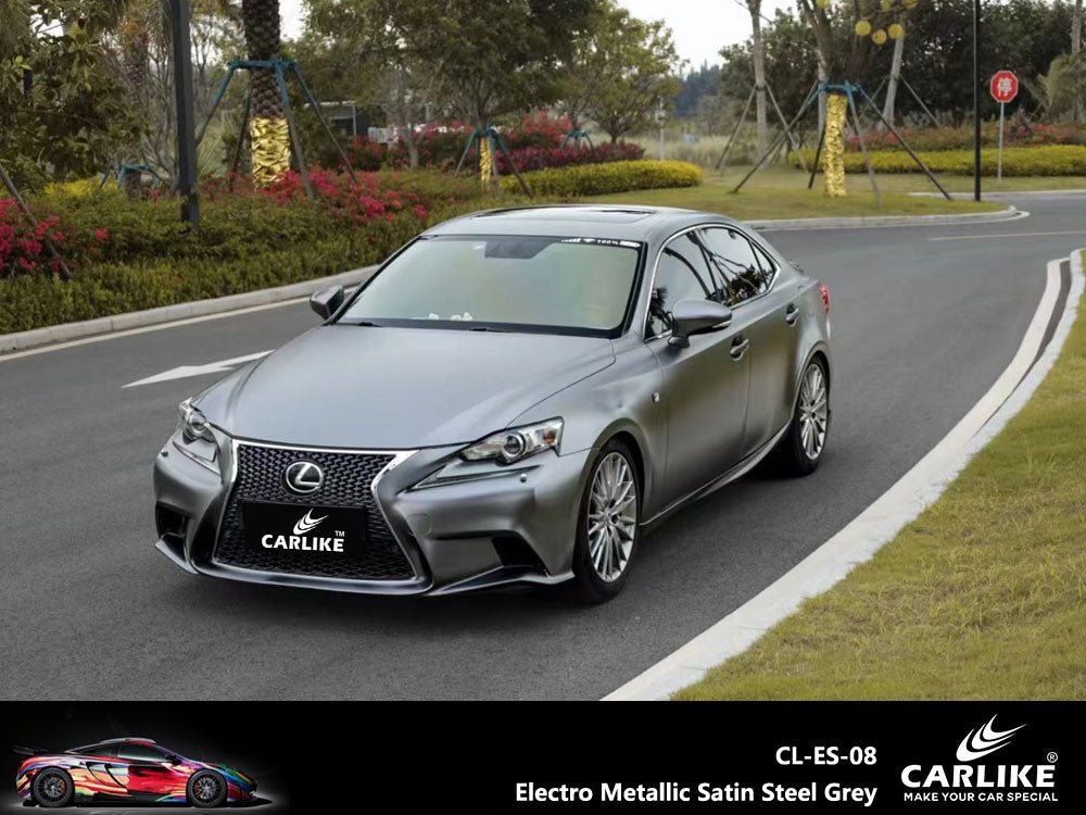 CARLIKE CL-ES-08 Electro Metallic Satin Steel Grey Vinyl - CARLIKE WRAP