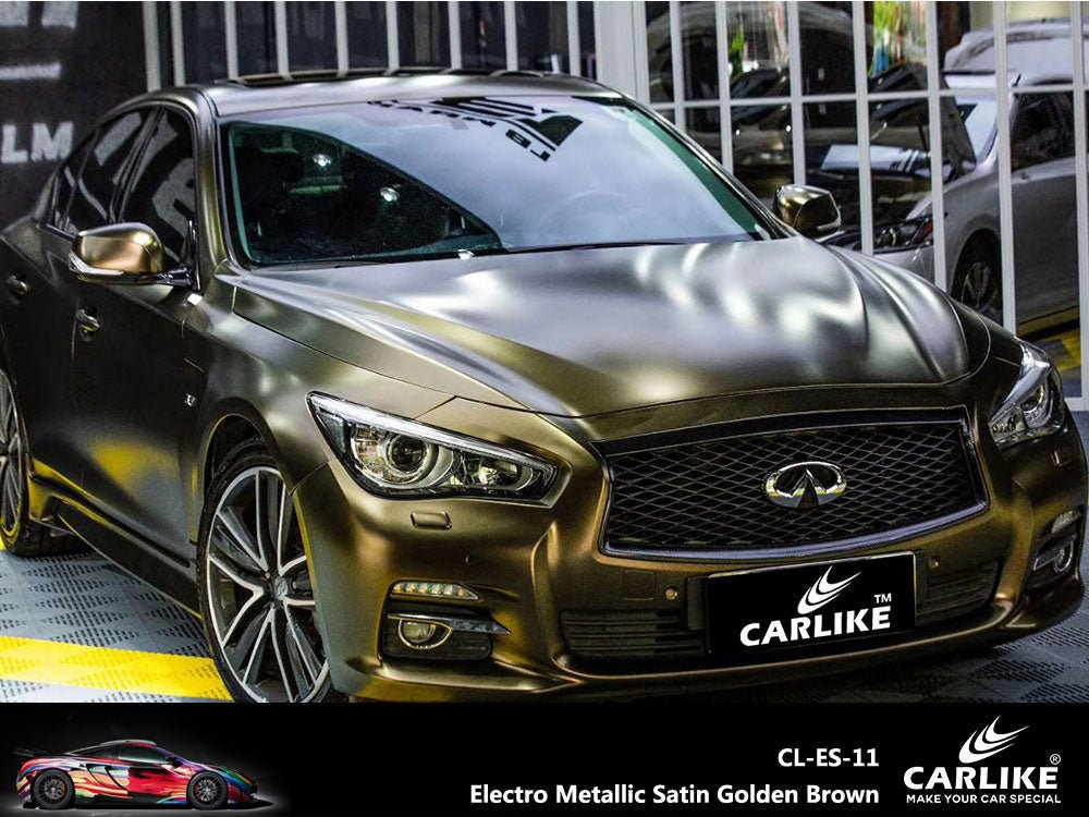 CARLIKE CL-ES-11 Electro Metallic Satin Golden Brown Vinyl - CARLIKE WRAP