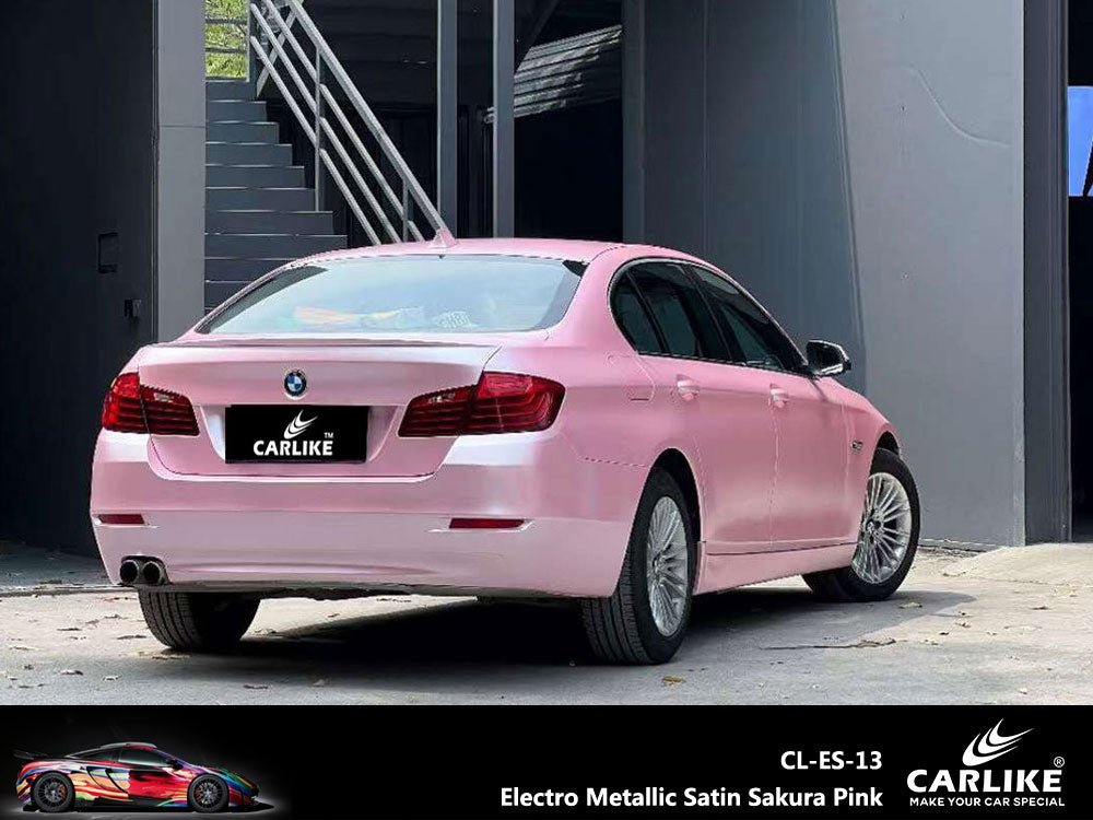 Electro Metallic Satin Sakura Pink Vinyl Wrap Full Car Body