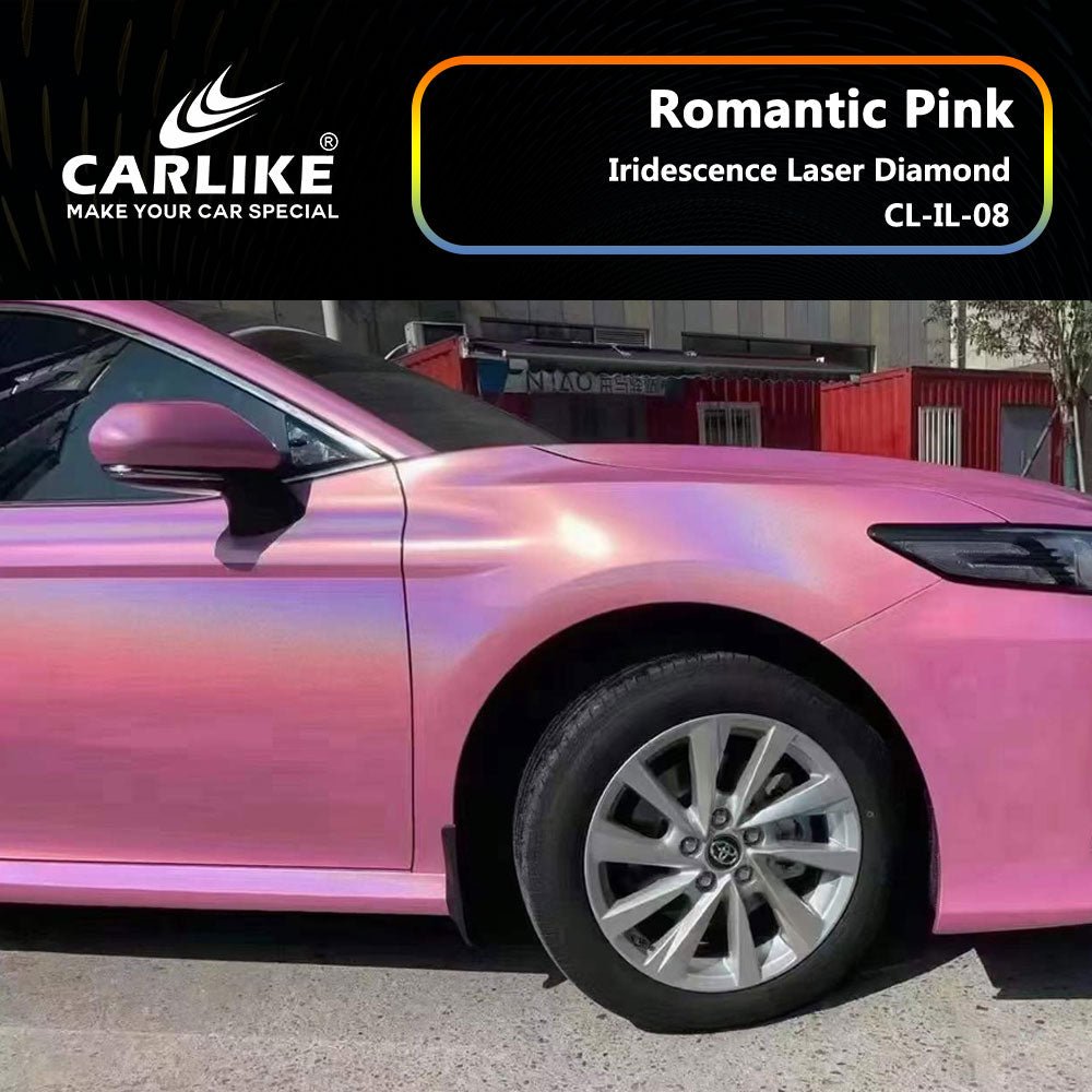 CARLIKE CL-IL-08 Iridescence Laser Diamond Romantic Pink Vinyl - CARLIKE WRAP
