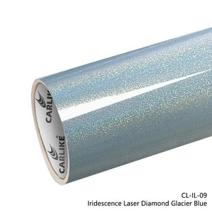 CARLIKE CL-IL-09 Iridescence Laser Diamond Glacier Blue Vinyl - CARLIKE WRAP