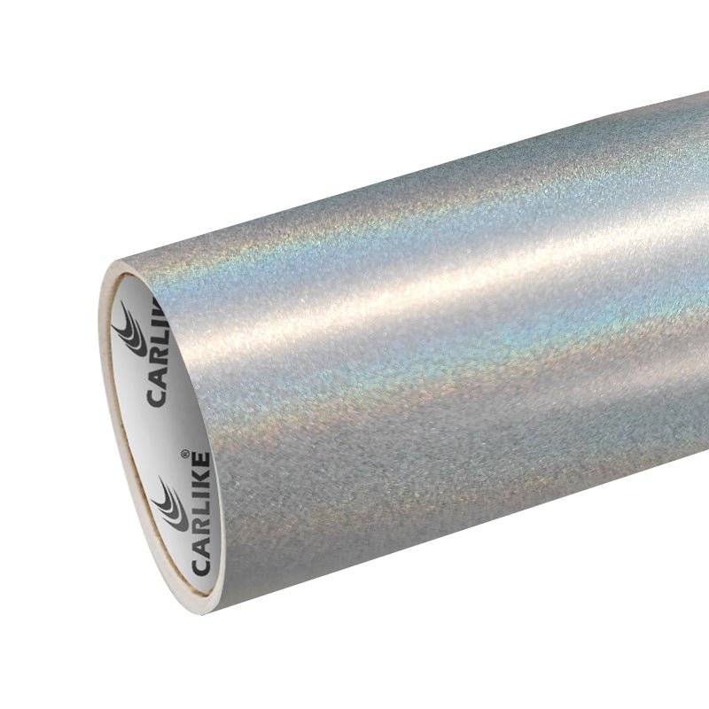 CARLIKE CL-IL-12 Iridescence Laser Diamond Matte White Vinyl - CARLIKE WRAP