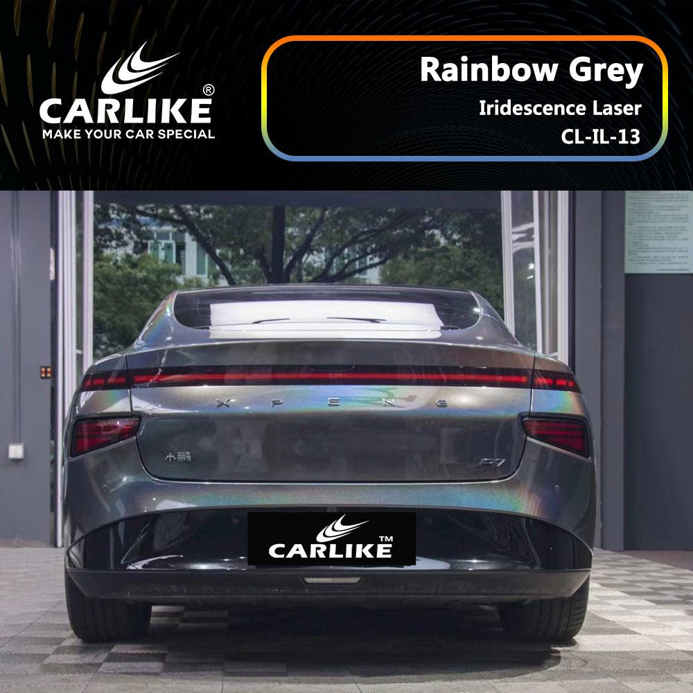CARLIKE CL-IL-13 Iridescence Laser Rainbow Grey Vinyl - CARLIKE WRAP