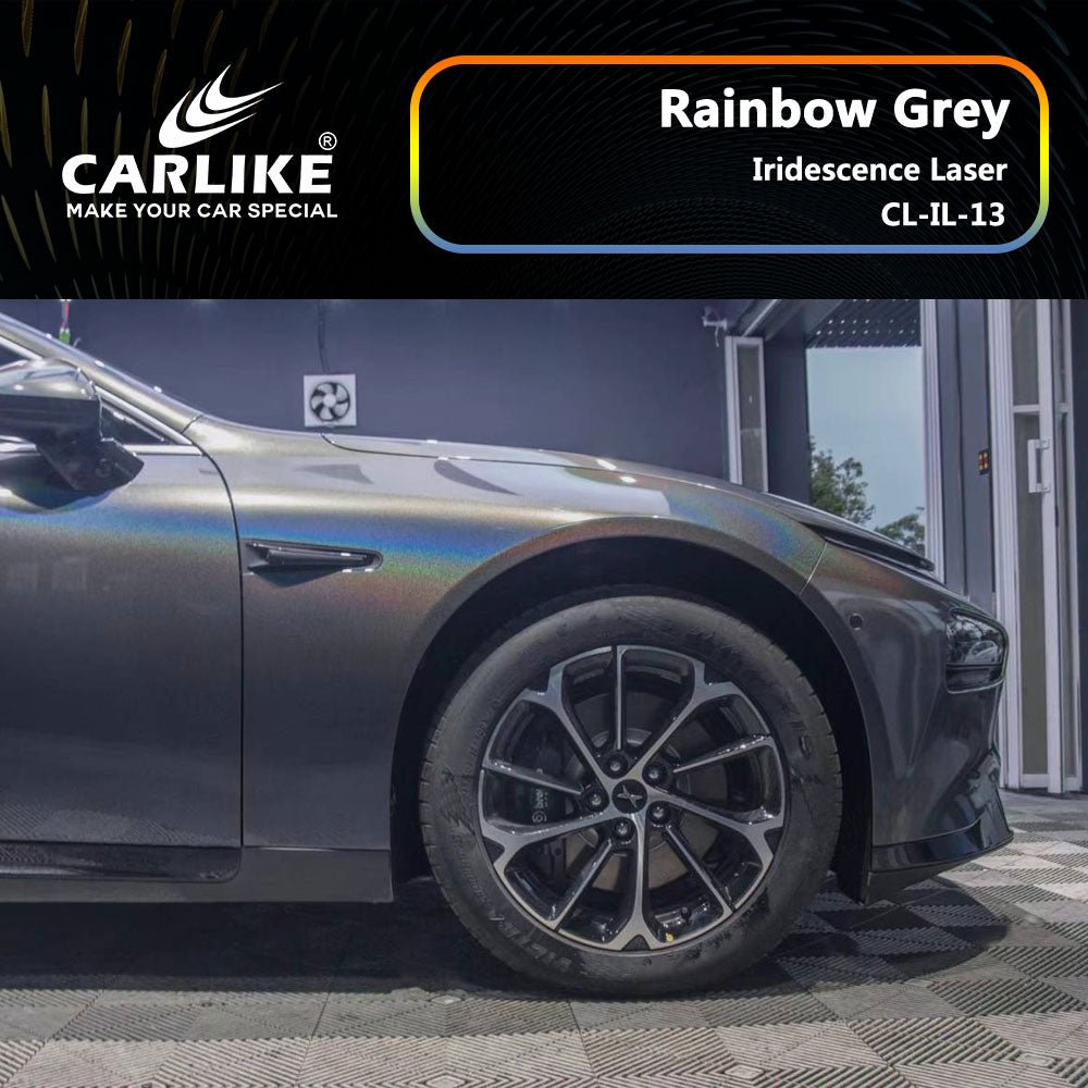 CARLIKE CL-IL-13 Iridescence Laser Rainbow Grey Vinyl - CARLIKE WRAP