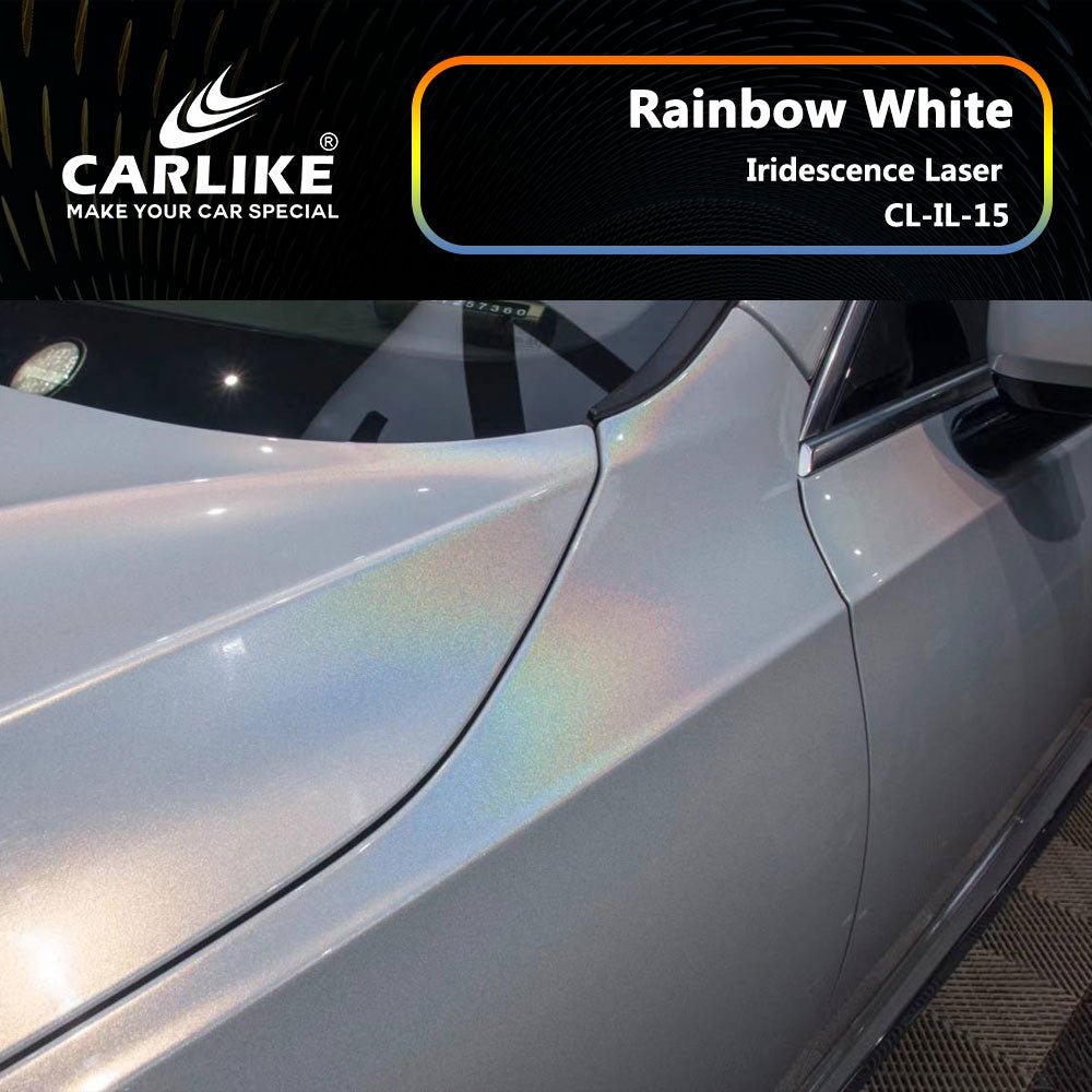 Best Nascarwraps Rainbow Laser White Color To Iridescent Gloss Vinyl Wrap