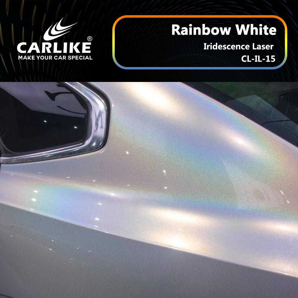 Iridescence Laser Rainbow White Vinyl – CARLIKE WRAP