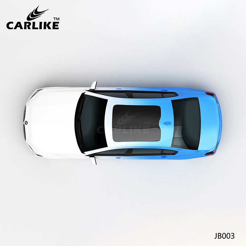 CARLIKE CL-JB003 White To Blue High-precision Printing Customized Car Vinyl Wrap - CARLIKE WRAP