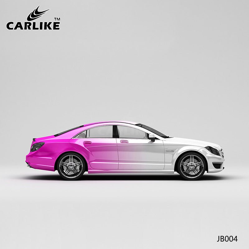 CARLIKE CL-JB004 White To Rose Red High-precision Printing Customized Car Vinyl Wrap - CARLIKE WRAP