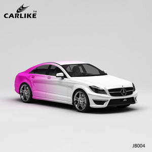 CARLIKE CL-JB004 Envoltura de vinilo para automóvil personalizada con impresión de alta precisión de color blanco a rojo rosa
