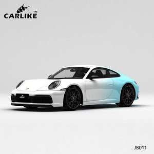 CARLIKE CL-JB011 Envoltura de vinilo para automóvil personalizada con impresión de alta precisión de color blanco a azul claro