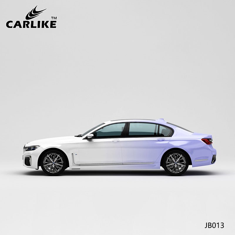 CARLIKE CL-JB013 White To Light Purple High-precision Printing Customized Car Vinyl Wrap - CARLIKE WRAP
