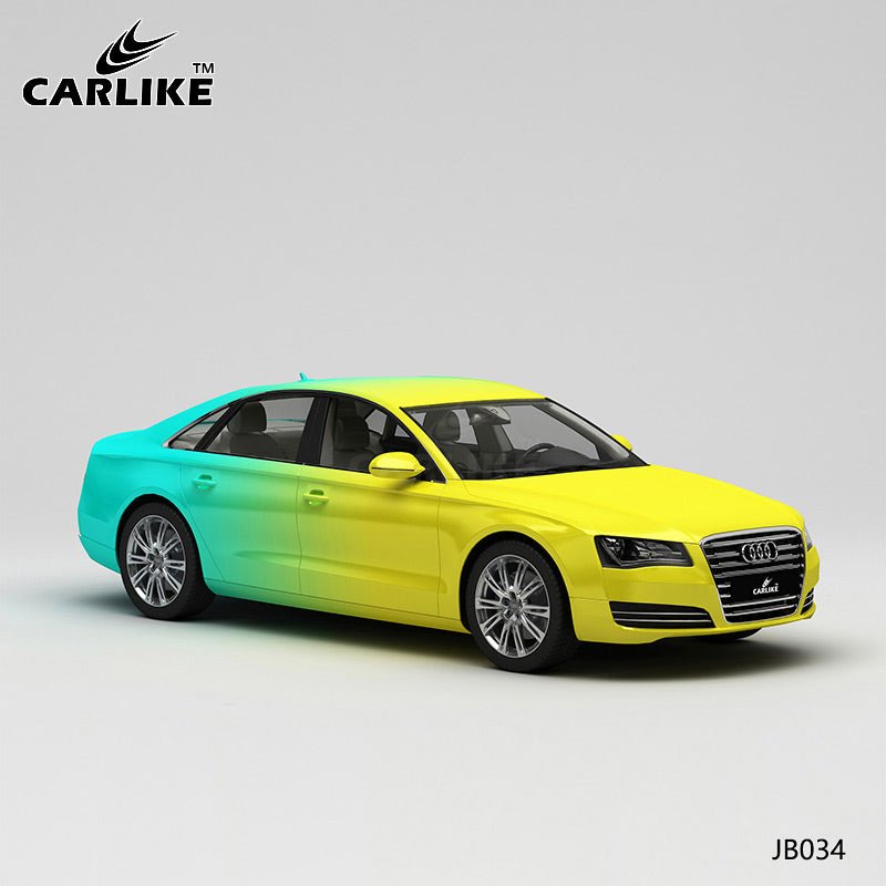 CARLIKE CL-JB034 Yellow To Blue High-precision Printing Customized Car Vinyl Wrap - CARLIKE WRAP