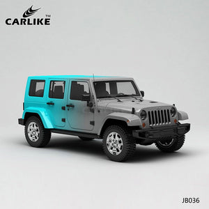 CARLIKE CL-JB036 Envoltura de vinilo para automóvil personalizada con impresión de alta precisión de gris a azul