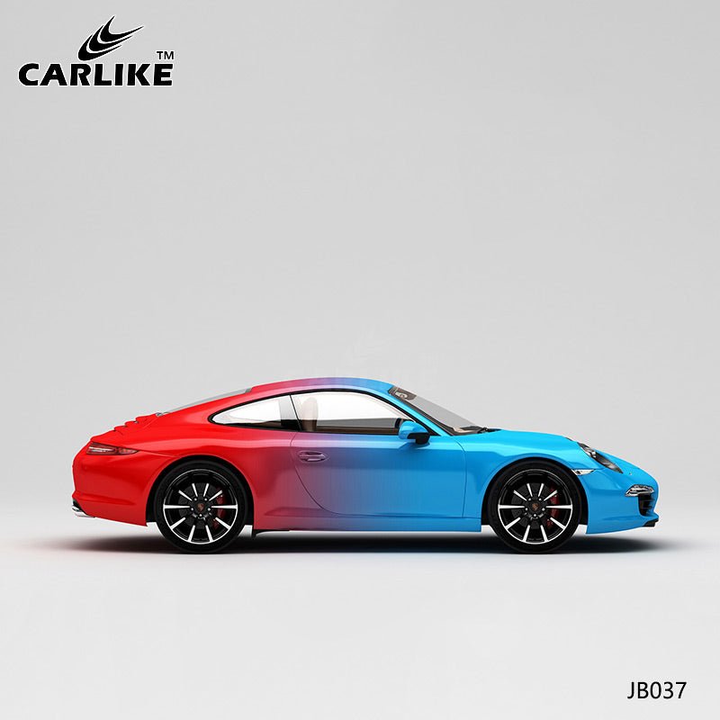 CARLIKE CL-JB037 Blue To Red High-precision Printing Customized Car Vinyl Wrap - CARLIKE WRAP