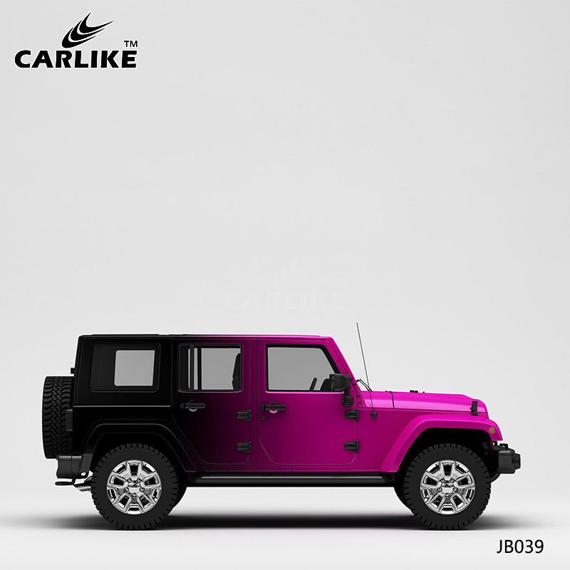 CARLIKE CL-JB039 Fuchsia To Black High-precision Printing Customized Car Vinyl Wrap - CARLIKE WRAP