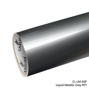 CARLIKE CL-LM-02P Liquid Metallic Grey Vinyl PET Liner - CARLIKE WRAP
