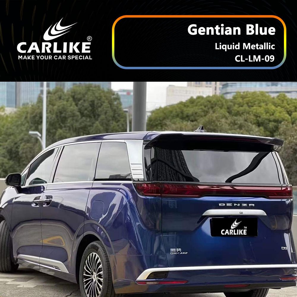 CARLIKE CL-LM-09P Liquid Metallic Gentian Blue Vinyl PET Liner - CARLIKE WRAP